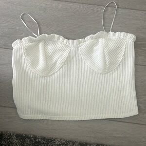 White Crop Tube top